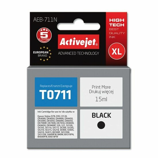 Originele inktcartridge Activejet AE-554N Zwart 1