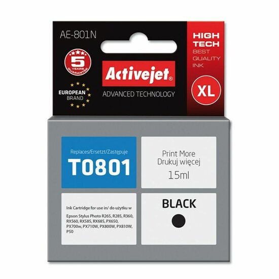 Originele inktcartridge Activejet AE-801N Zwart 1