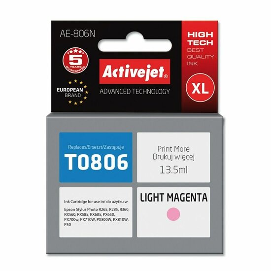 Originele inktcartridge Activejet AE-806N Lichtmagenta 1