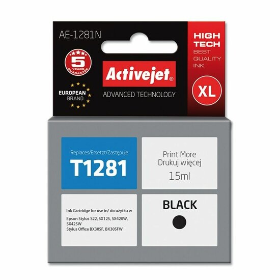 Originele inktcartridge Activejet AE-1281N Zwart 1