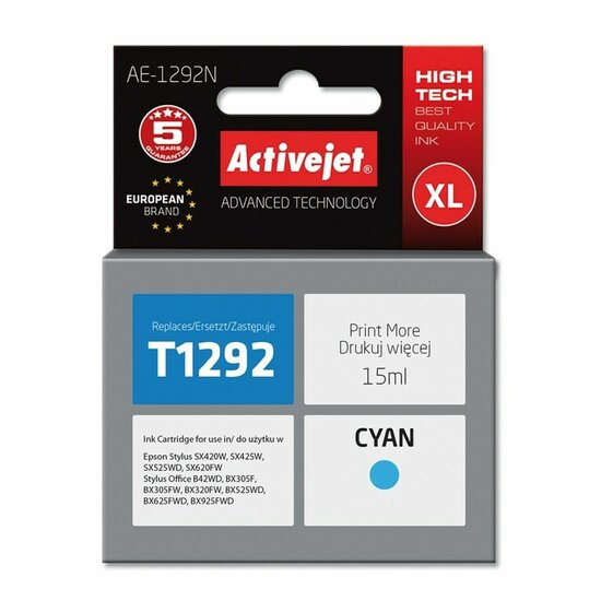 Originele inktcartridge Activejet AE-1292N Cyaan 1