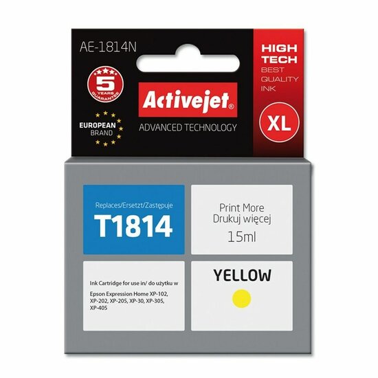 Originele inktcartridge Activejet AE-1814N Geel 1