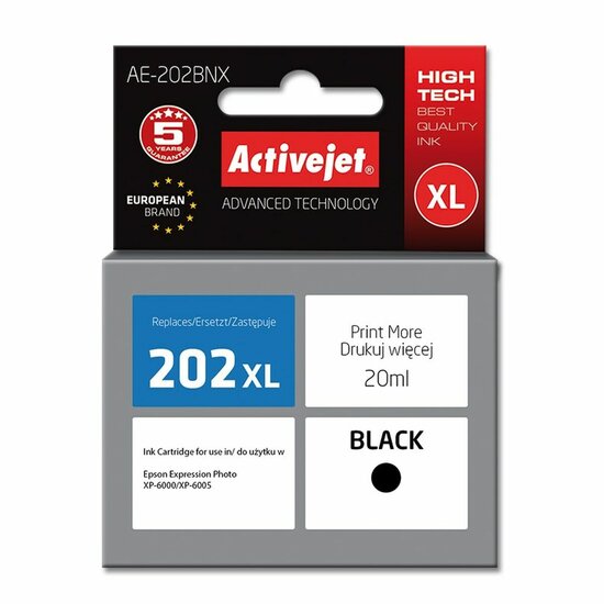 Originele inktcartridge Activejet AE-202BNX Zwart 1