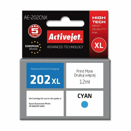 Originele inktcartridge Activejet AE-202CNX Cyaan 1