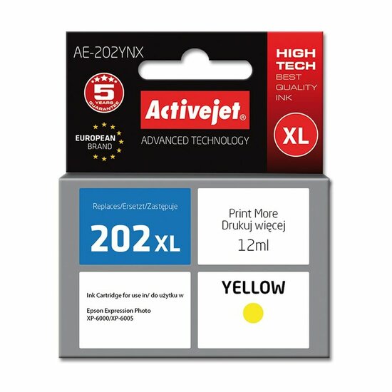 Originele inktcartridge Activejet AE-202YNX Geel 1