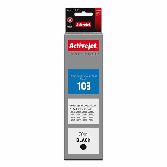 Originele inktcartridge Activejet AE-103Bk Zwart 1