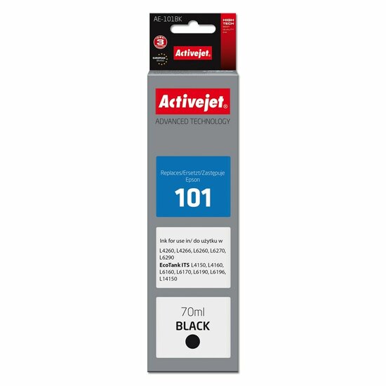 Originele inktcartridge Activejet AE-101BK Zwart 1