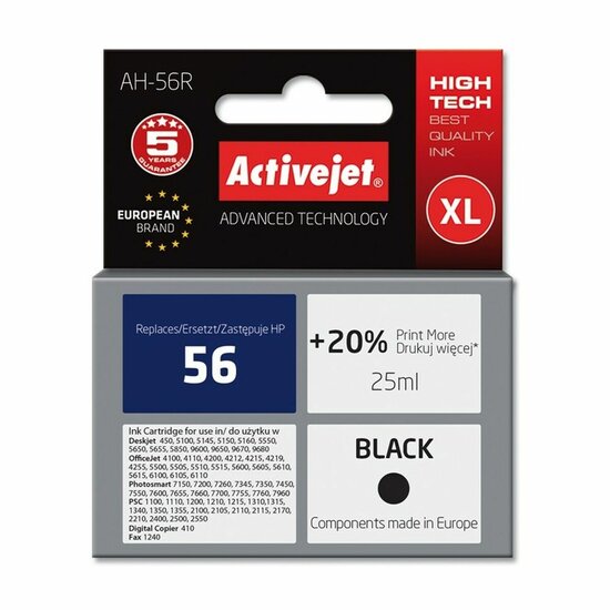 Originele inktcartridge Activejet AH-56R Zwart 1