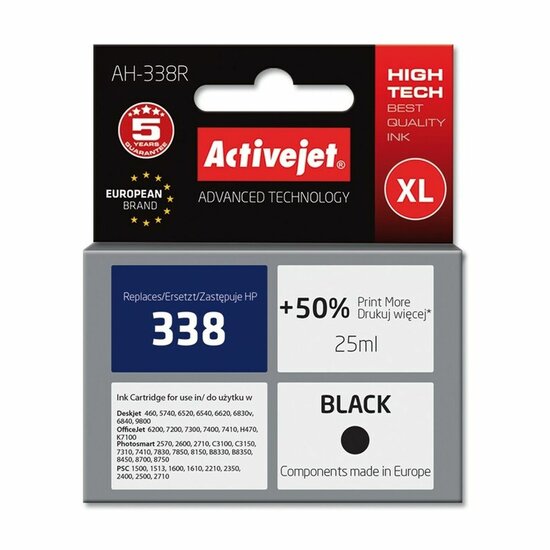 Originele inktcartridge Activejet AH-338R Zwart 1