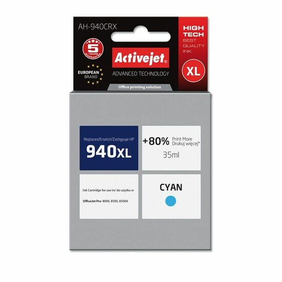 Originele inktcartridge Activejet AH-940CRX Cyaan 1