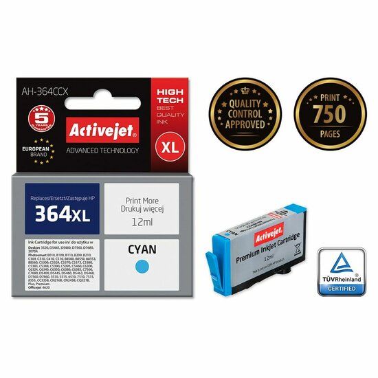 Originele inktcartridge Activejet AH-364CCX Cyaan 2