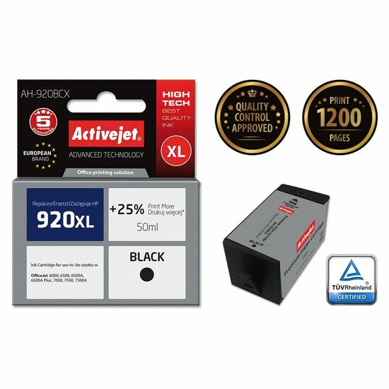 Originele inktcartridge Activejet AH-920BCX Zwart 2