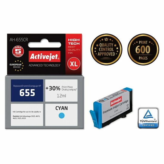 Originele inktcartridge Activejet AH-655CR Cyaan 2