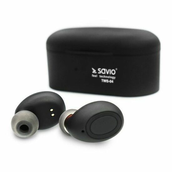 In-ear Bluetooth oordopjes Savio TWS-04 Zwart Grafiet 5