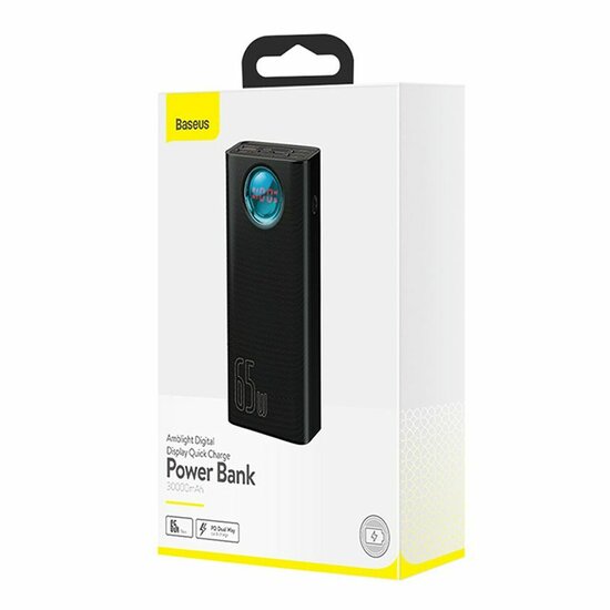 Powerbank Baseus AMBILIGHT Wit Zwart 30000 mAh 6