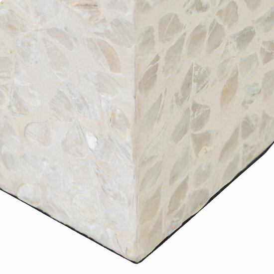 Kaarshouder Beige Parelmoer Hout MDF 10,5 x 10,5 x 21 cm 4