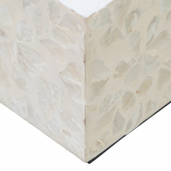 Kaarshouder Beige Parelmoer Hout MDF 10,5 x 10,5 x 10,5 cm 5