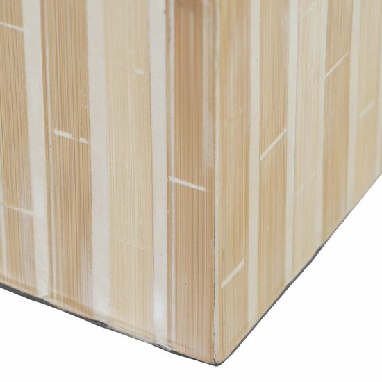 Kaarshouder Beige Bamboe Hout MDF 10,5 x 10,5 x 10,5 cm 5