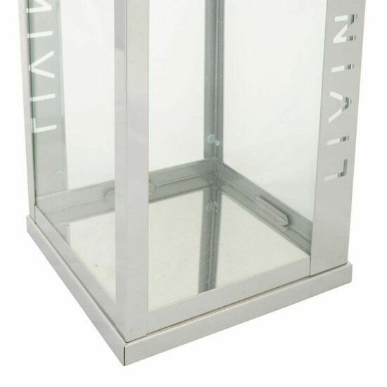 Lantaarn Alexandra House Living Zilver Glas Roestvrij staal 18 x 30 x 18 cm 5