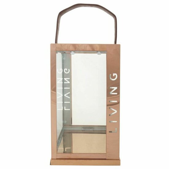 Lantaarn Alexandra House Living Koper Glas Roestvrij staal 18 x 30 x 18 cm 3