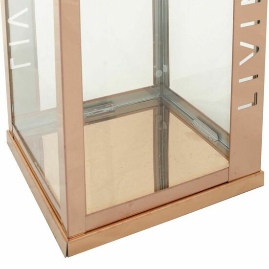 Lantaarn Alexandra House Living Koper Glas Roestvrij staal 18 x 30 x 18 cm 5