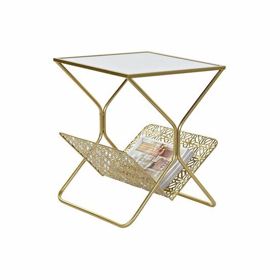 Tijdschriftenrek DKD Home Decor Gouden Metaal Spiegel 45 x 45 x 55 cm 3