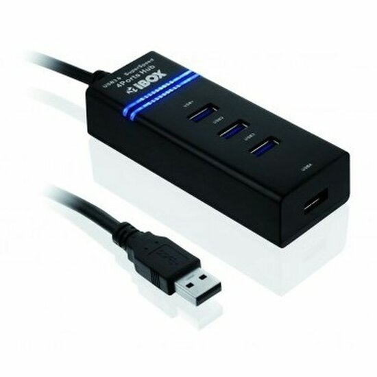 USB-HUB Ibox IUH3FB Zwart 2