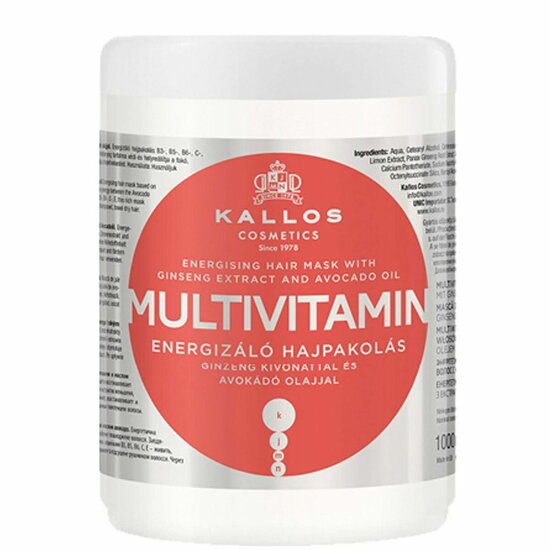 Voedend Haarmasker Kallos Cosmetics Multivitamin 1 L 1