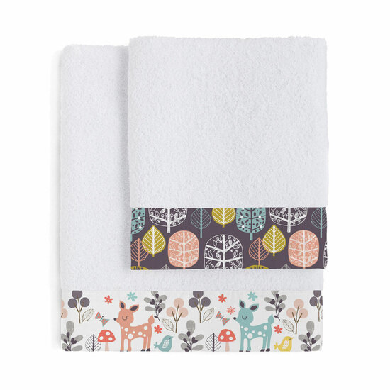 Handdoekenset HappyFriday Moshi Moshi Woodland Multicolour 2 Onderdelen 1