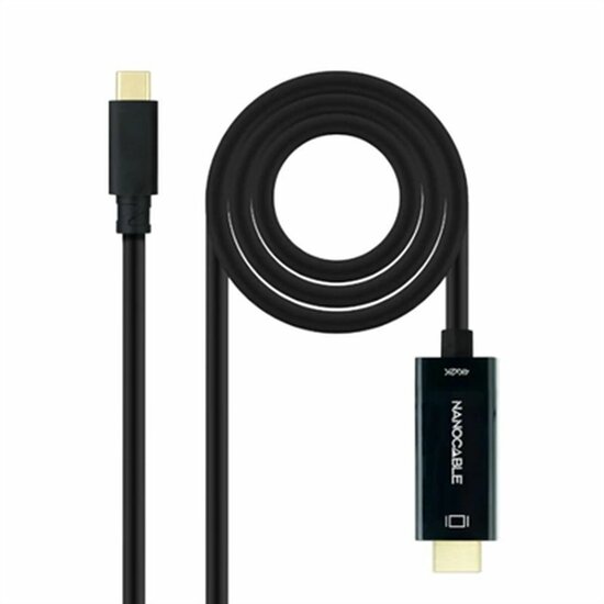 Kabel USB-C naar HDMI NANOCABLE 10.15.5132 Zwart 1,8 m 4K Ultra HD 1