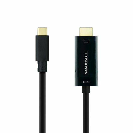 Kabel USB-C naar HDMI NANOCABLE 10.15.5132 Zwart 1,8 m 4K Ultra HD 3