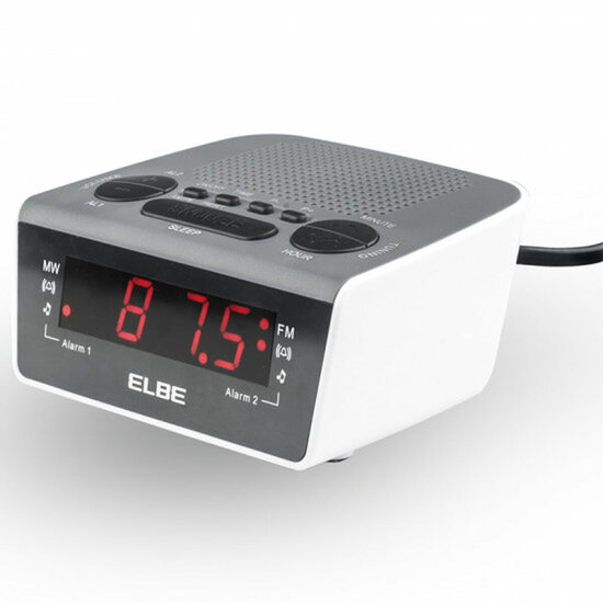 Wekkerradio ELBE CR-932 AM/FM Wit 1