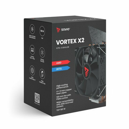 CPU-ventilator Savio VORTEX X2 3