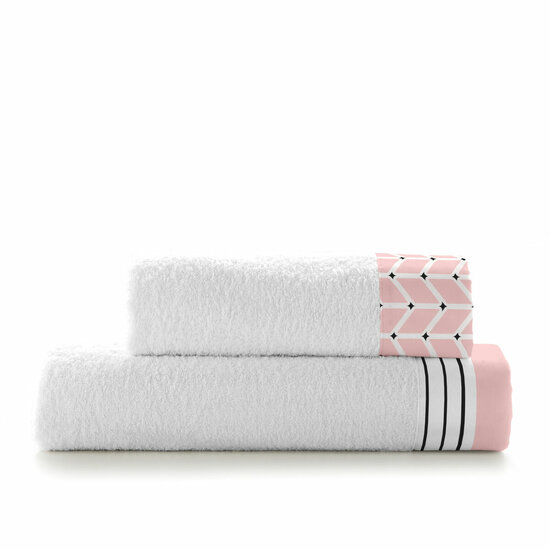 Handdoekenset HappyFriday Blanc Blush Multicolour 2 Onderdelen 2