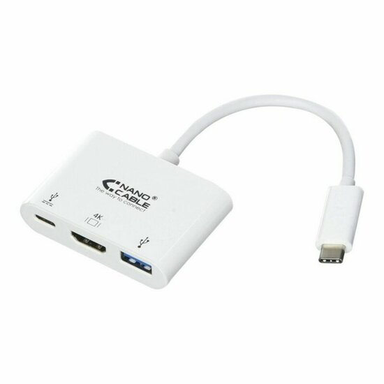 Adapter USB-C naar HDMI NANOCABLE 10.16.4302 Full HD (15 cm) Wit 1