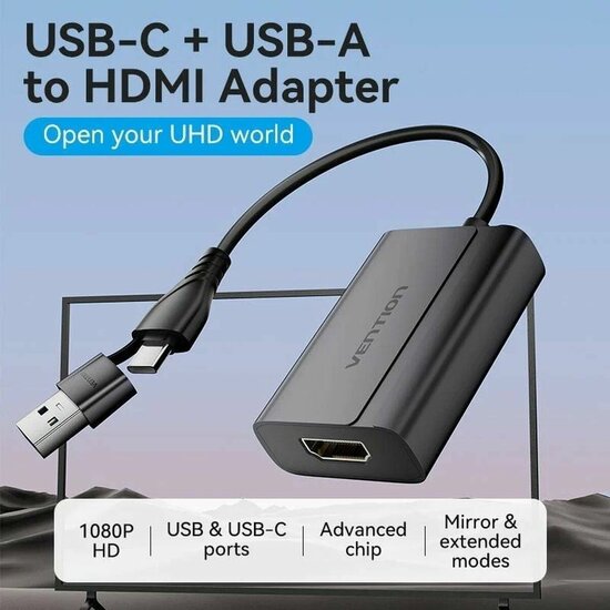 Adapter USB-C naar HDMI Vention ACYHB 2