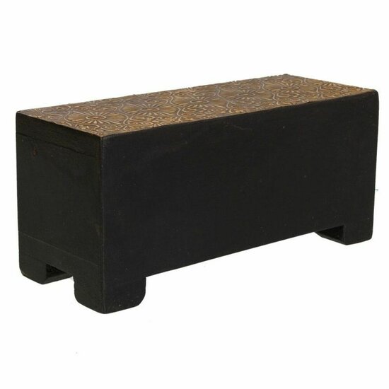 Juwelenkistje Alexandra House Living Donkerbruin Blik Verf Hout MDF 8 x 8 x 20 cm 4