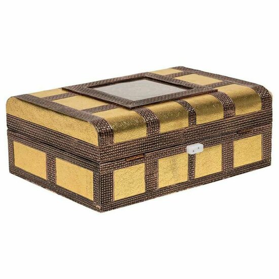 Juwelenkistje Alexandra House Living Gouden Aluminium Hout MDF 20 x 7 x 27 cm 6