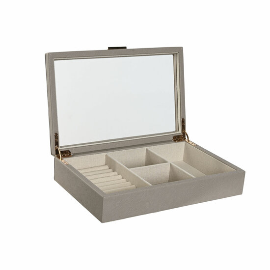 Juwelenkistje Home ESPRIT Beige Kristal 29,5 x 19,5 x 6 cm 1