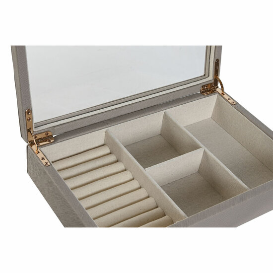 Juwelenkistje Home ESPRIT Beige Kristal 29,5 x 19,5 x 6 cm 2