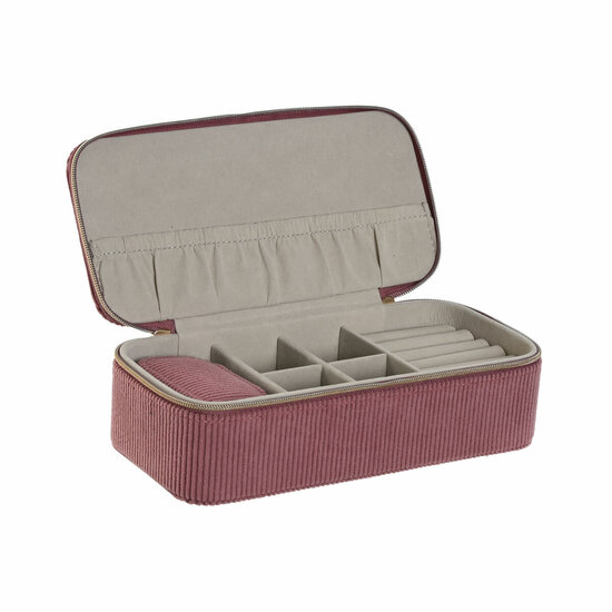 Juwelenkistje Home ESPRIT Cr&egrave;me Magenta 20,5 x 10 x 6 cm (2 Onderdelen) 1