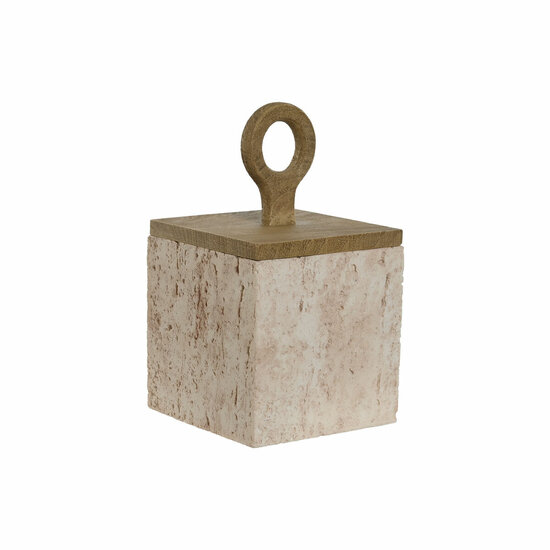 Juwelenkistje Home ESPRIT Beige Hars 12 x 12 x 21 cm 1