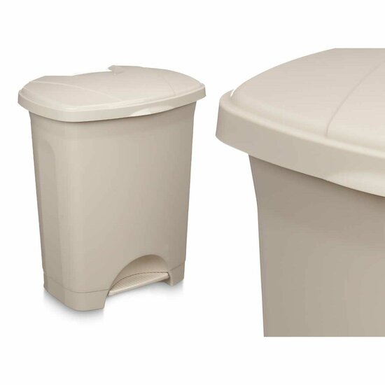 Pedaalemmer Beige Plastic 30 L (4 Stuks) 2