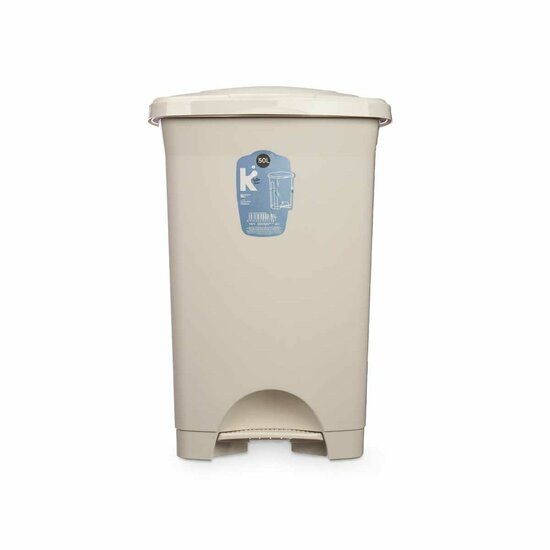 Pedaalemmer Beige Plastic 50 L (3 Stuks) 3