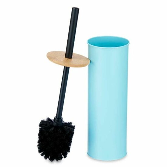 Toiletborstel Blauw Metaal Bamboe Plastic 9,5 X 27 X 9,5 cm (6 Stuks) 2