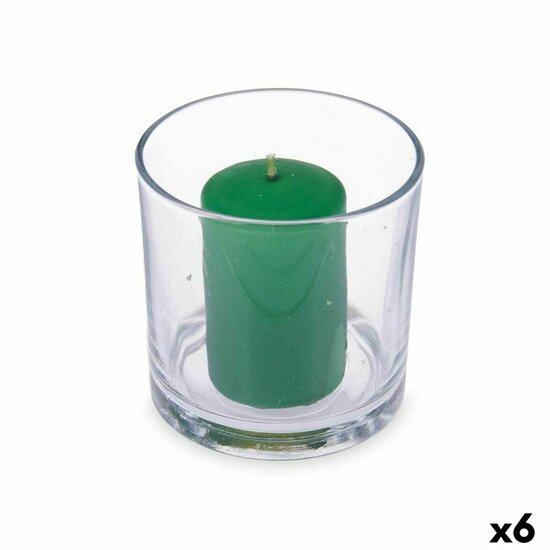 Geurkaars 10 x 10 x 10 cm (6 Stuks) Glas Bamboe 1