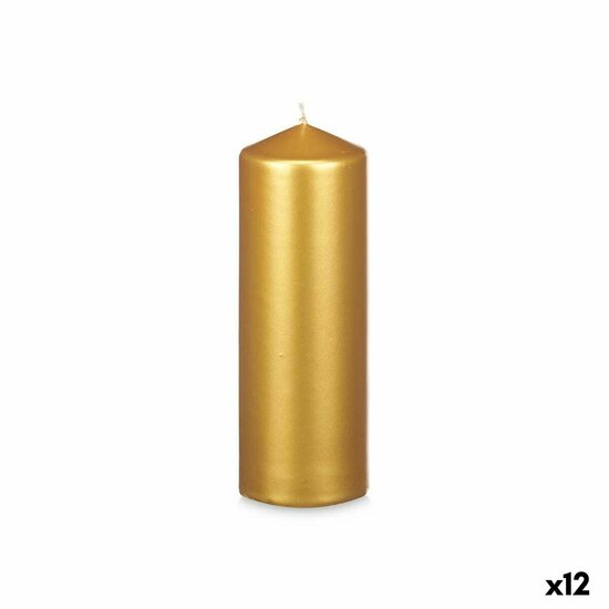 Kaars Gouden 7 x 20 x 7 cm (12 Stuks) 1