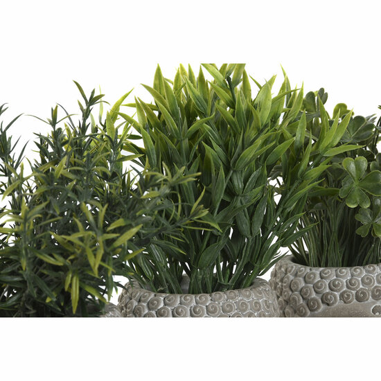 Decoratieve plant Home ESPRIT Polyethyleen Cement Boeddha 10 x 10 x 21 cm (3 Stuks) 3