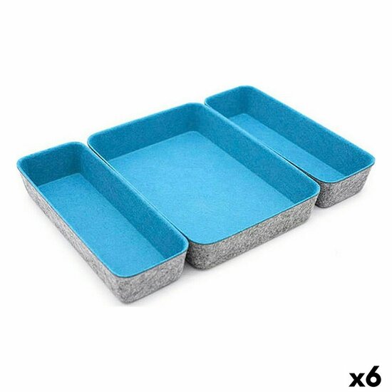 Mandenset Confortime 3 Onderdelen Vilt 28 x 20,5 x 5,3 cm (3 Onderdelen) (6 Stuks) 1