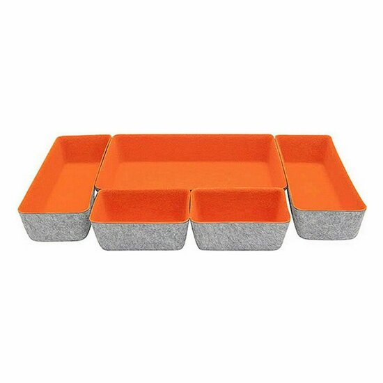 Mandenset Confortime 5 Onderdelen Vilt 27,5 x 20 x 5,3 cm (5 Onderdelen) (6 Stuks) 2